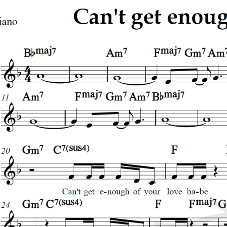 Can't get enough of your love, babe - Barry White - Piano/Vocal