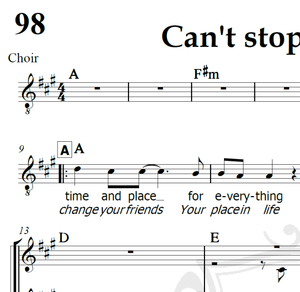 Can't stop lovin' you - Van Halen - Arranjo Coral