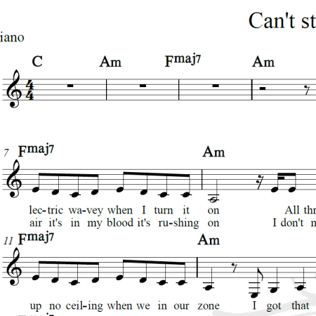 Can't stop the feeling - Justin Timberlake - Piano/Vocal