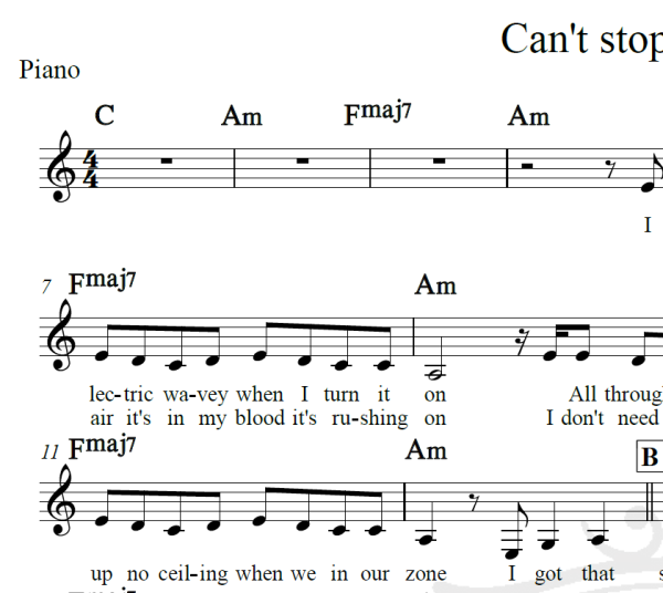 Can't stop the feeling - Justin Timberlake - Piano/Vocal