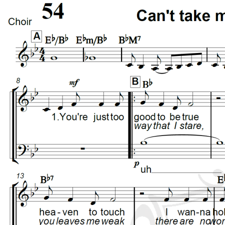 Can't take my eyes of you - Gloria Gaynor - Arranjo Coral