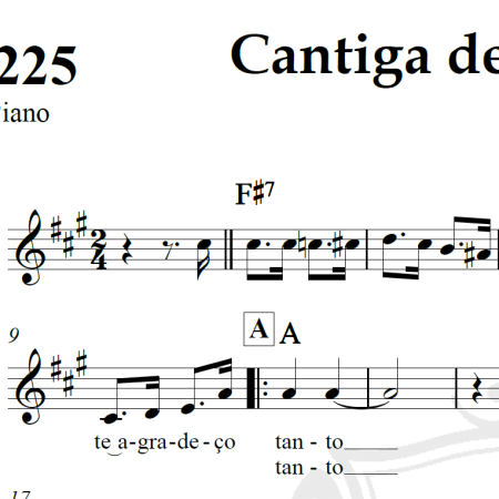 Cantiga de Matrimônio - Padre Zezinho - Piano/Vocal