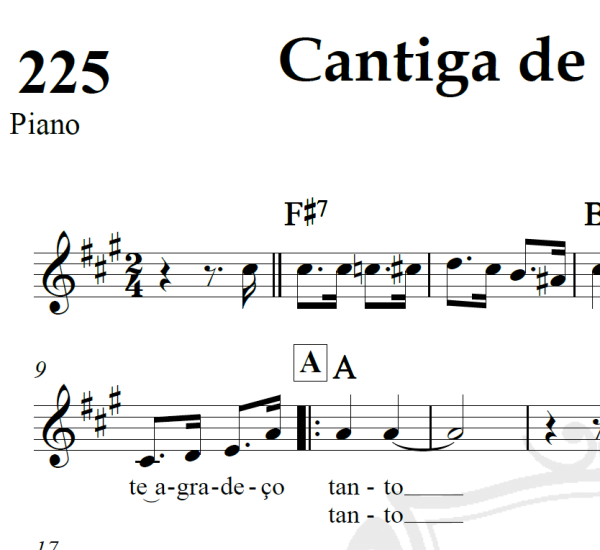 Cantiga de Matrimônio - Padre Zezinho - Piano/Vocal