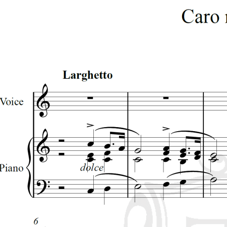 Caro mio ben - Piano/Vocal