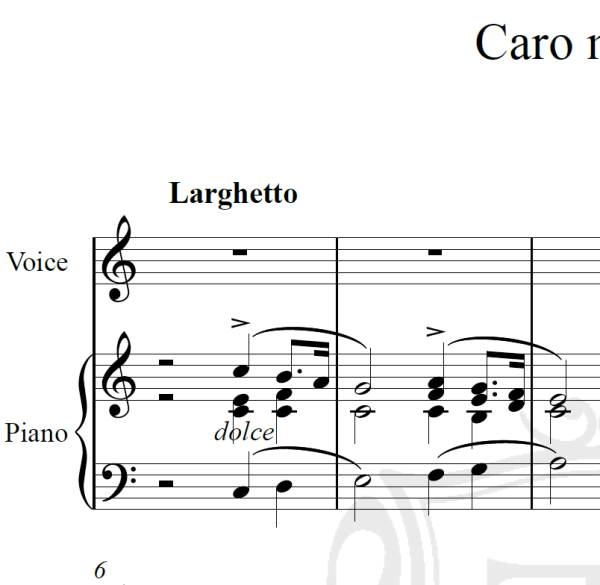 Caro mio ben - Piano/Vocal