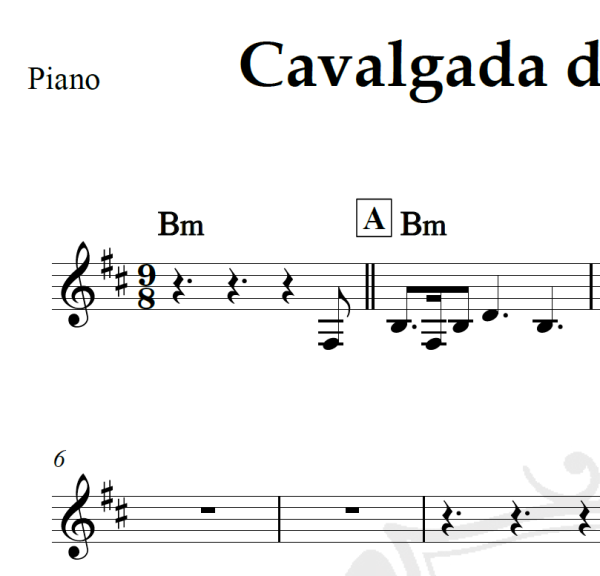 Cavalgada das Valquírias - Wagner - Piano