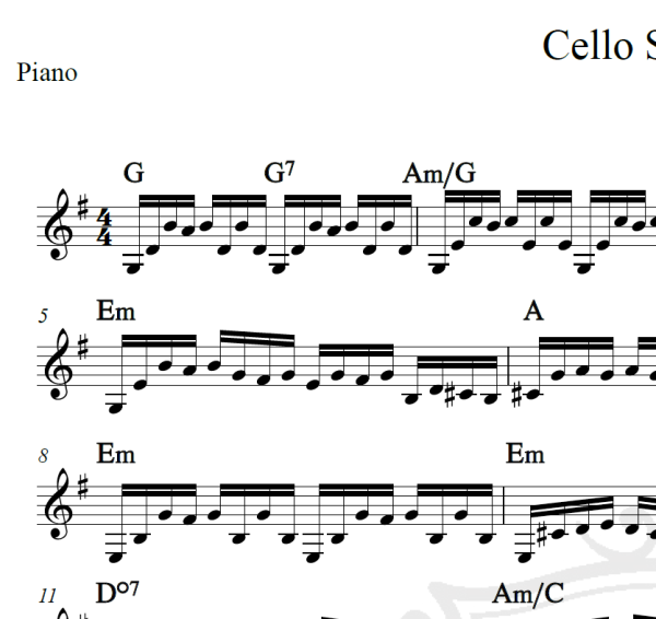 Cello Suite nº 1 - Bach - Piano