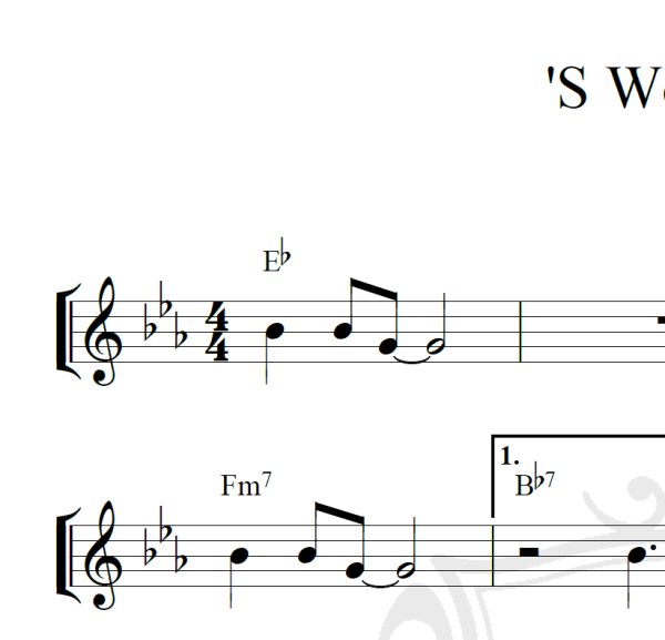 'S Wonderful - Piano