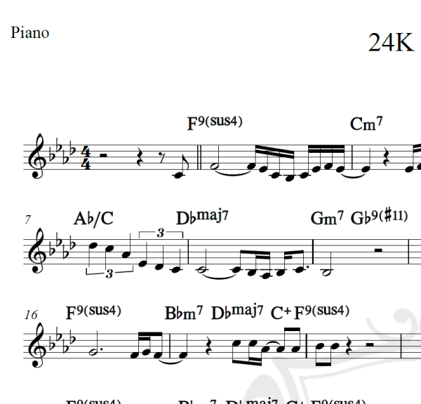 24K Magic - Bruno Mars - Cifra