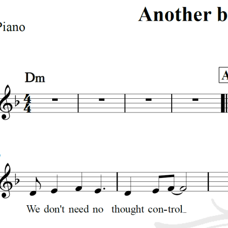 Another brick in the wall - Pink Floyd - Cifra