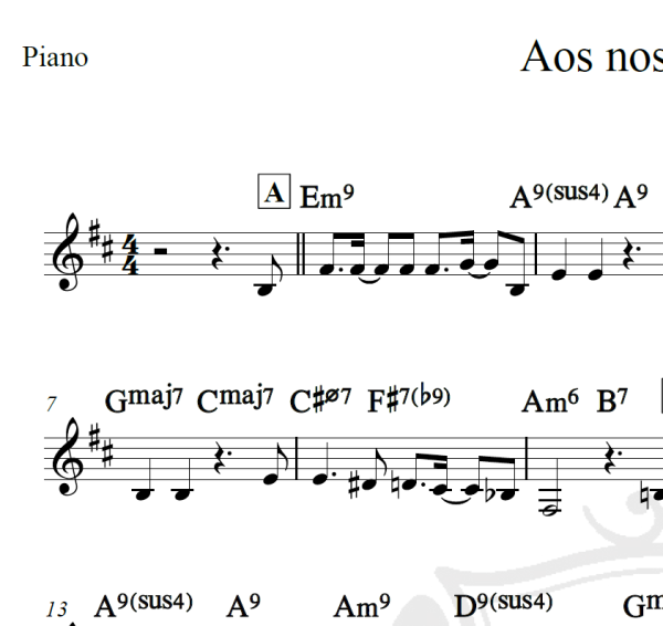 Aos nossos filhos - Ivan Lins - Piano