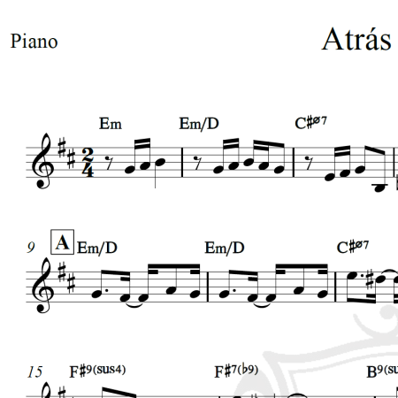 Atrás da porta - Chico Buarque - Piano