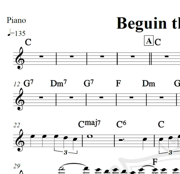Beguin the beguine - Cifra