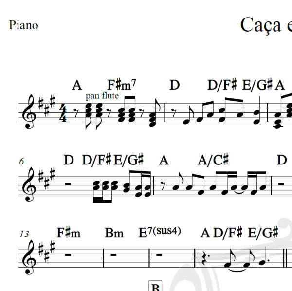 Caça e caçador - Fábio Júnior - Cifra