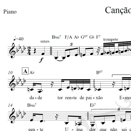 Canção de amor - Piano/Vocal