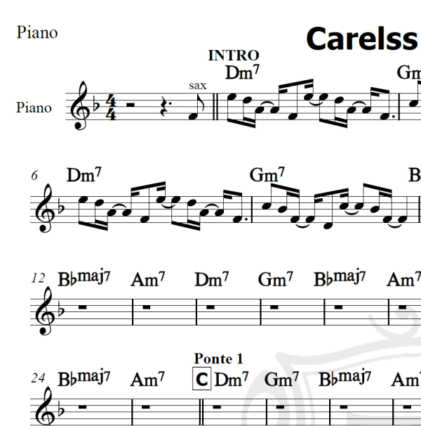 Careless Wishper - George Michael - Cifra