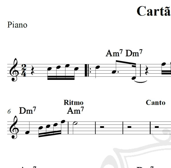 Cartão postal - Exaltasamba - Cifra
