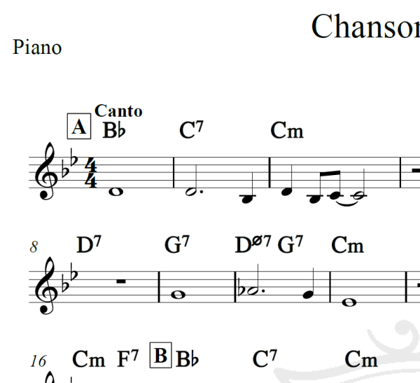 Chanson d'amour - Piano