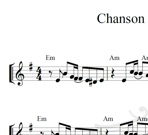 Chanson pour Anne - Piano
