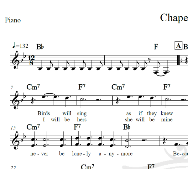 Chapel of love - Elton John - Piano/Vocal