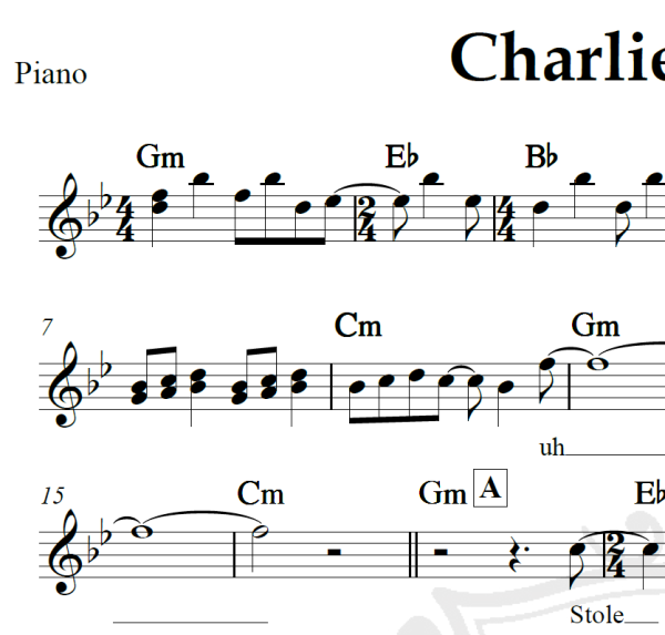 Charlie Brown - Coldplay - Piano/Vocal