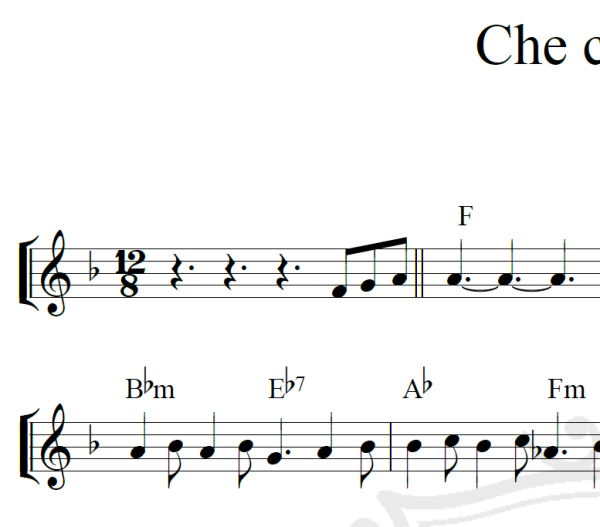 Che cose c'e - Piano