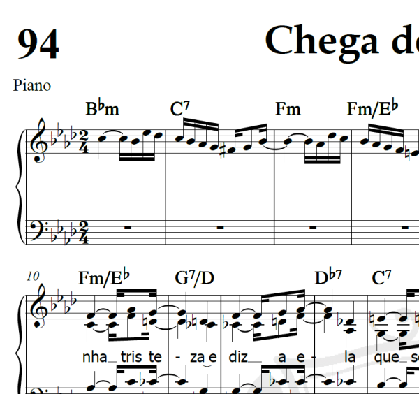 Chega de saudade - Tom Jobim - Arranjo Coral