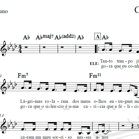 Chegaste - Roberto Carlos e Jennifer Lopez - Piano/Vocal