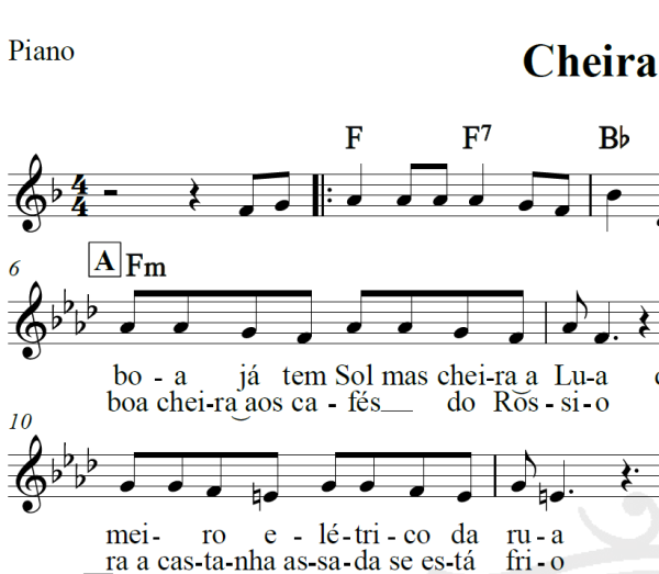 Cheira a Lisboa - Amália Rodrigues - Piano/Vocal