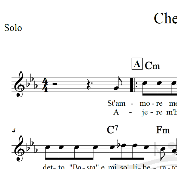 Chella llá - Piano/Vocal