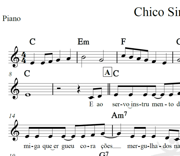 Chico Simplicidade - Piano/Vocal