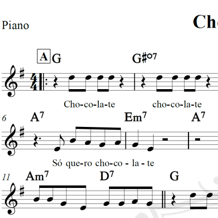 Chocolate - Tim Maia - Piano/Vocal