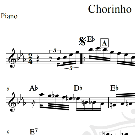 Chorinho pro miudinho - Dominguinhos - Piano