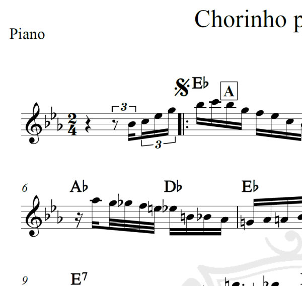 Chorinho pro miudinho - Dominguinhos - Piano