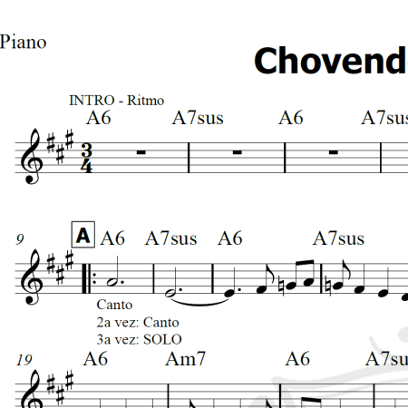 Chovendo na roseira - Tom Jobim - Piano