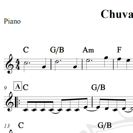 Chuva de graça - Padre Fábio de Melo - Piano