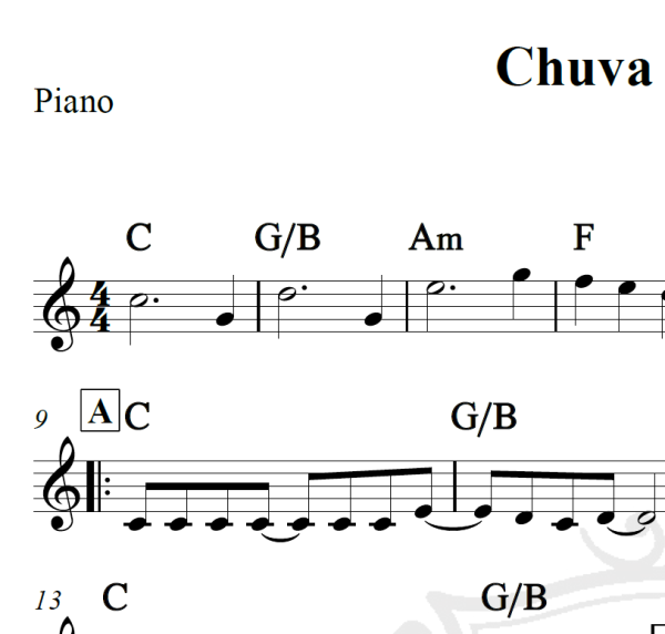 Chuva de graça - Padre Fábio de Melo - Piano