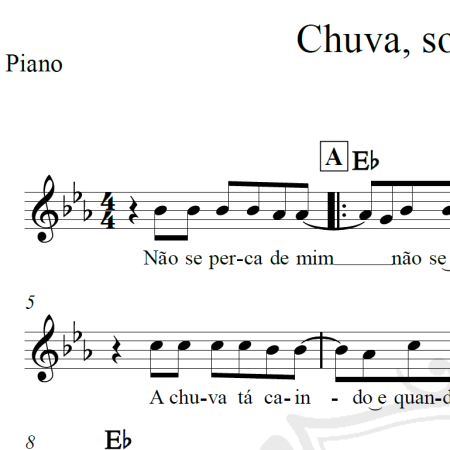 Chuva, sour e cerveja - Piano/Vocal