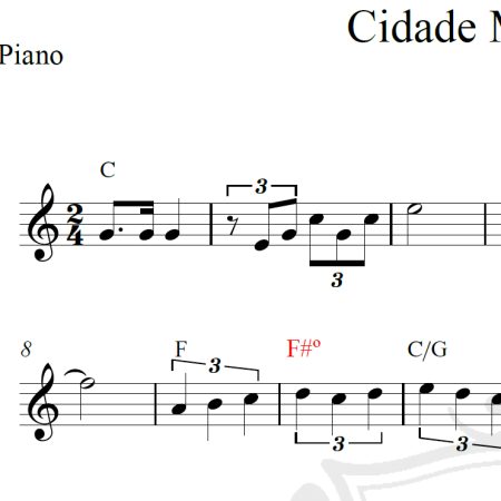 Cidade Maravilhosa - Piano/Vocal