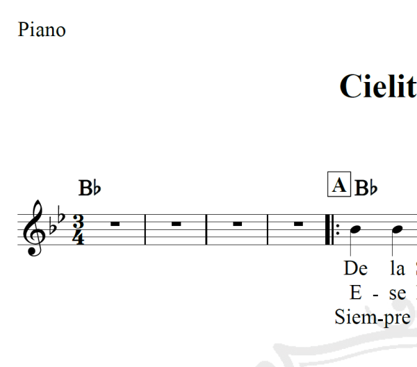 Cielito lindo - Piano/Vocal