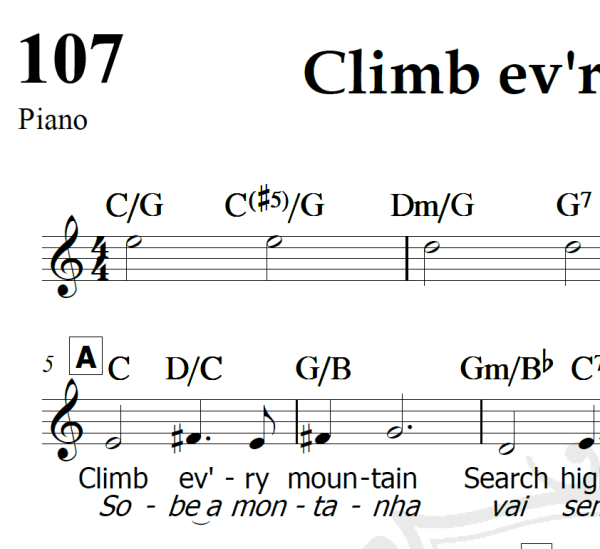 Climb ev'ry mountain - Piano/Vocal