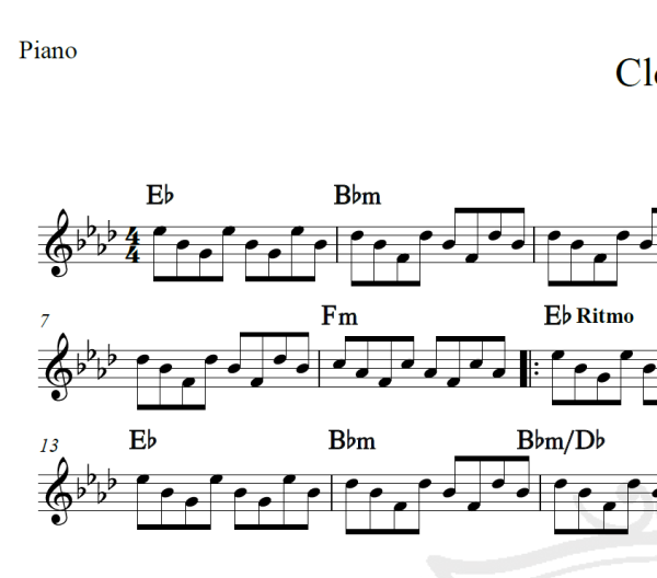 Clocks - Coldplay - Piano/Vocal