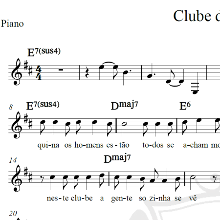 Clube da Esquina - Milton Nascimento - Piano/Vocal