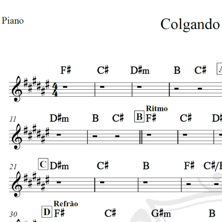 Colgando en tus manos - Cifra