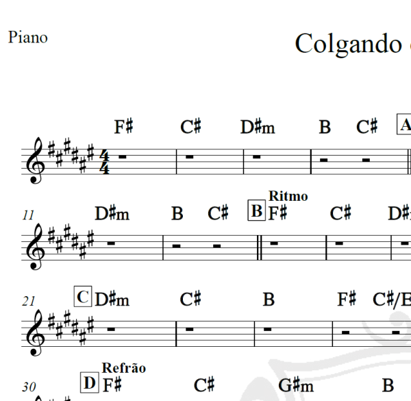 Colgando en tus manos - Cifra