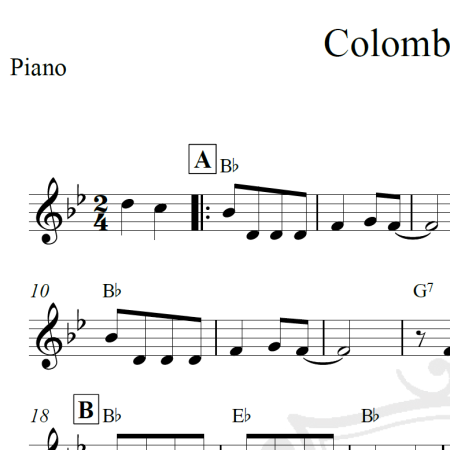 Colombina iê iê iê - Piano