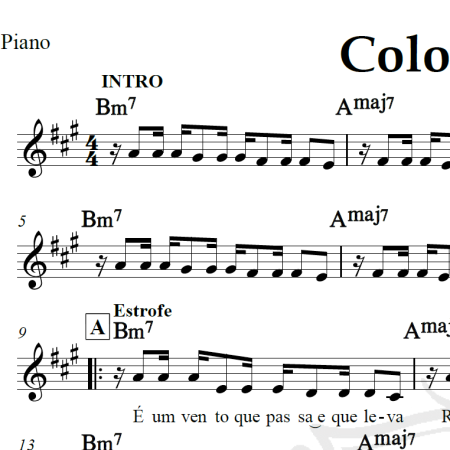 Colorir Papel - Jammil e Uma Noites - Piano/Vocal