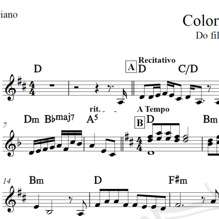 Colors of the wind - Piano