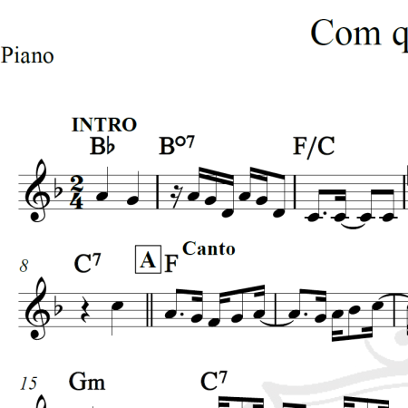 Com que roupa? - Noel Rosa - Piano