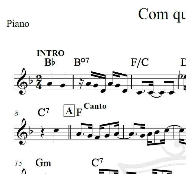 Com que roupa? - Noel Rosa - Piano